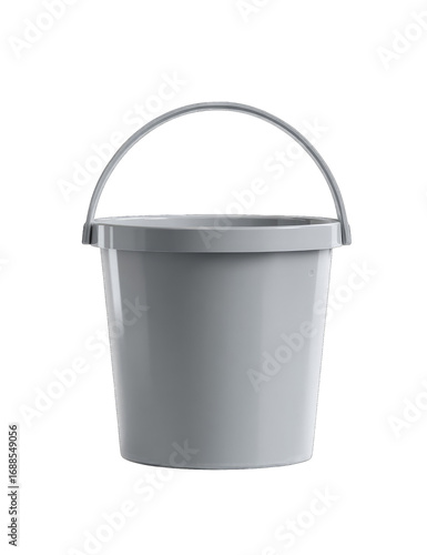 Light gray plastic bucket with handle