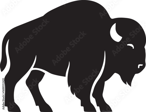 Standing bison silhouette