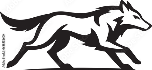Walking wolf silhouette