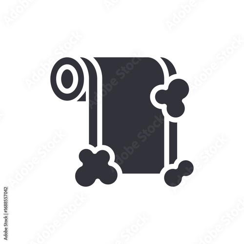 Scroll With Rounded Edges Symbolizing Ancient Knowledge And Time In Minimalist Style