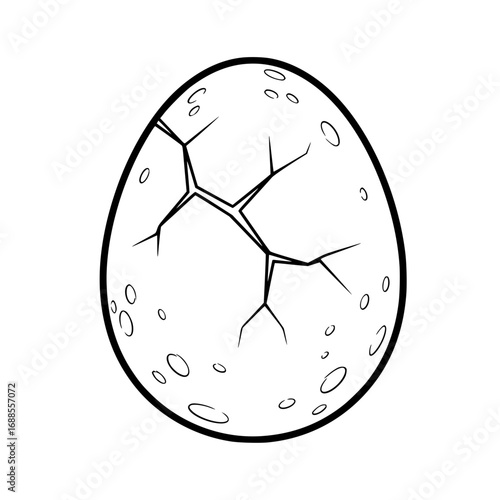Cracked Egg Shell Outline