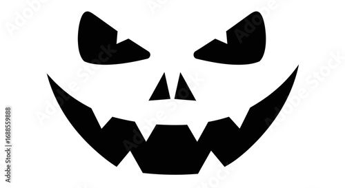 Scary Pumpkin Face Silhouette