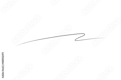 Thin Black Wavy Line on White Background abstract curve