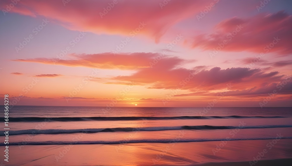 Obraz premium Sunset over the ocean