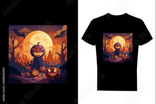 T-shirt design with fire illustration on black clothing template
