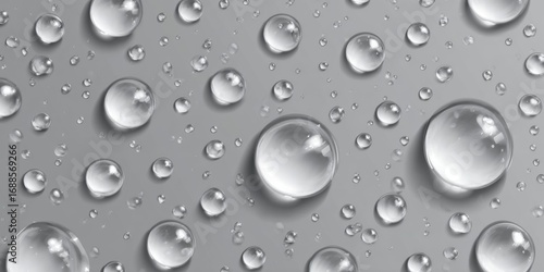 Wallpaper Mural Water droplets on a gray surface (1) Torontodigital.ca