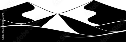 desert sand dunes black silhouette,desert sand dunes vector illustration