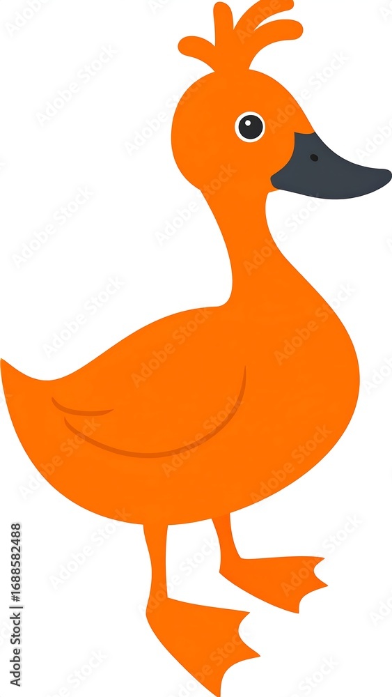 Fototapeta premium Orange duck cartoon