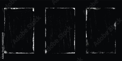 Grunge Vertical Panels with Distressed Black and White Texture