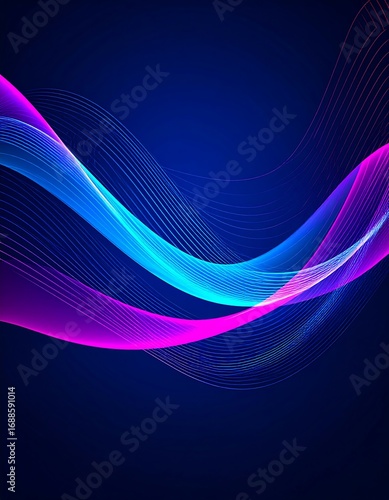 Abstract neon waves