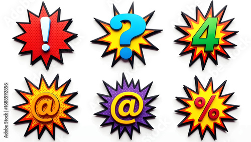 comic pop art - icon sheet