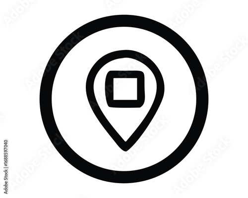 An internet button featuring a car icon on a metallic or white background