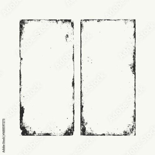 Old photo print with scratches vector texture.