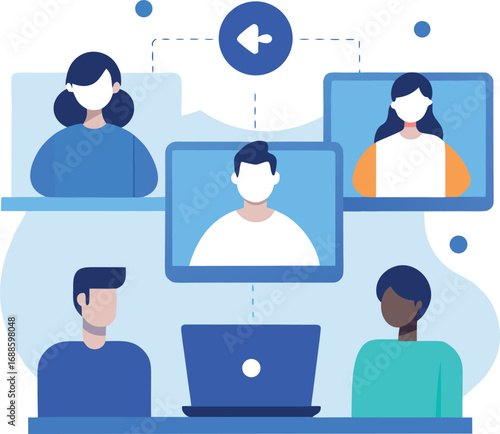 teamwork, collaboration, diverse people, office illustration, working together, flat style, vector design, communication, HR, corporate, multicultural team, unity, partnership, business concept