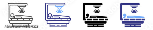 radiation therapy icon set multiple style