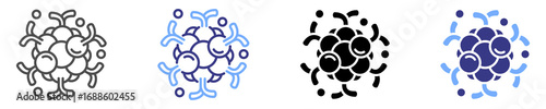 tumor icon set multiple style