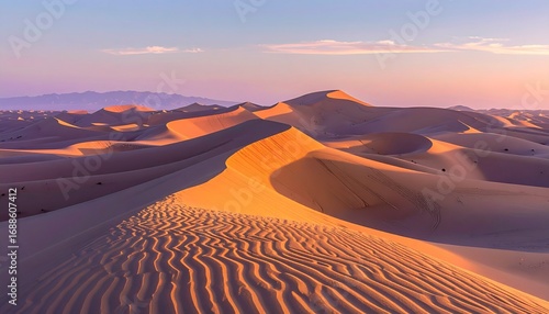 Endless Dune Ridges at Golden Hour