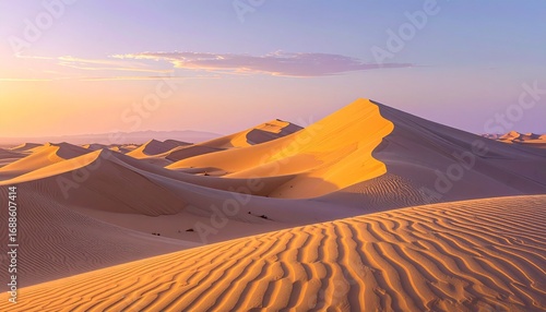 Endless Dune Ridges at Golden Hour