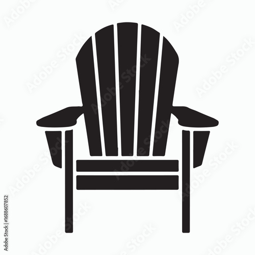 Adirondack chair outdoor furniture solid icon