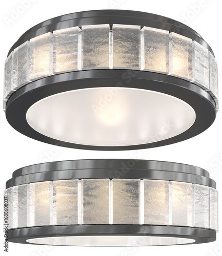 cut out interior modern lamp - with Black background - elegant style -minimal Flush Mount light