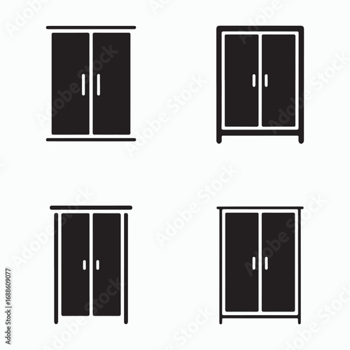 Wardrobe sliding door household interior pack