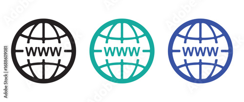 Internet World Globe with WWW Letters