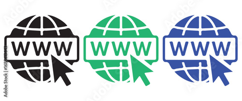 Planet Earth silhouette design in multiple colors for international and global concepts