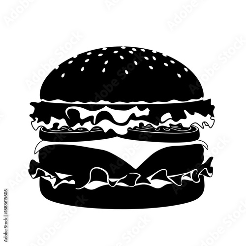vector illustration of a hamburger