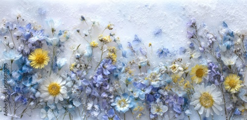 Delicate Pressed Flowers in Pastel Hues