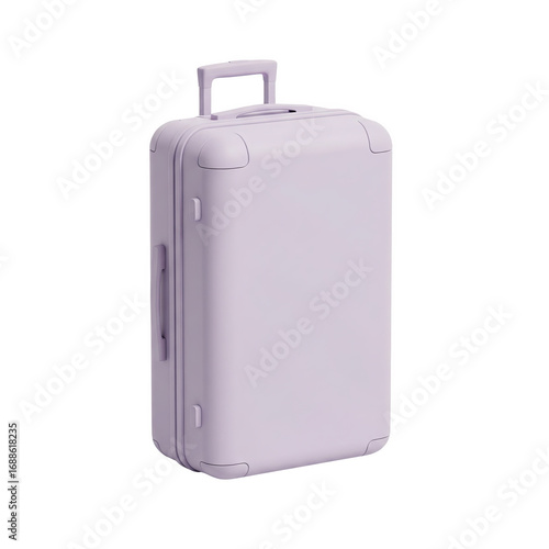 Isolate transparent Stylish Hard-Shell Luggage with Retractable Handle for Travel and Adventure Isolate transparent