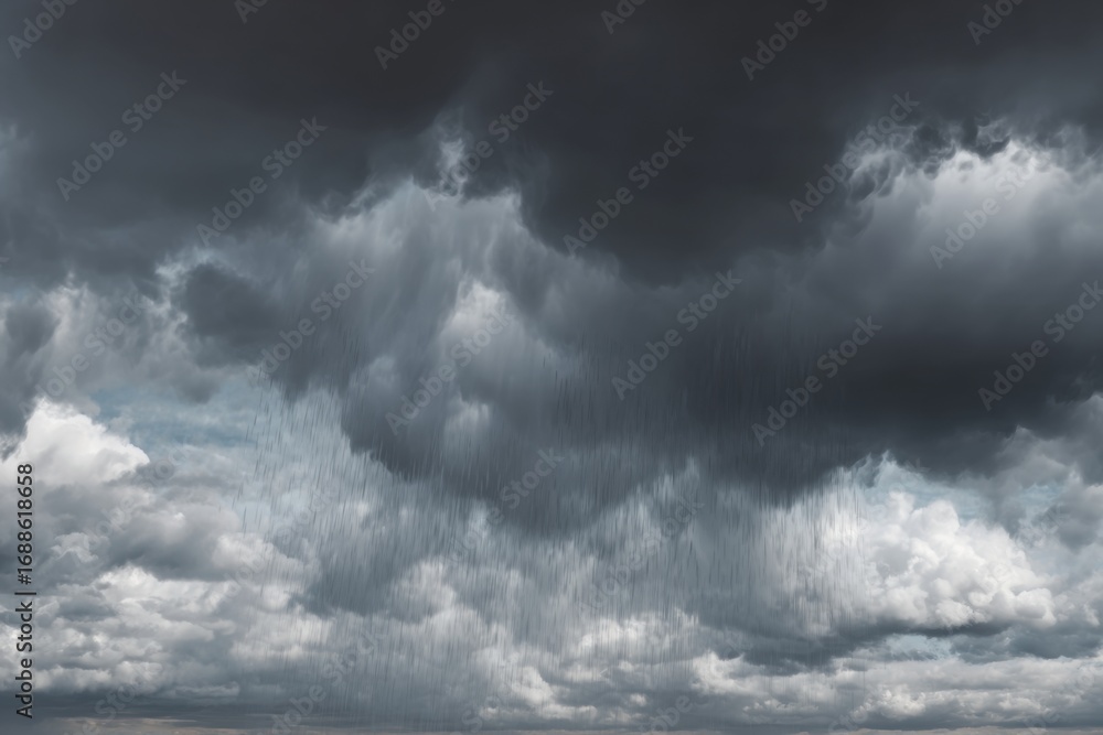 Obraz premium Dark, stormy clouds filled with rain