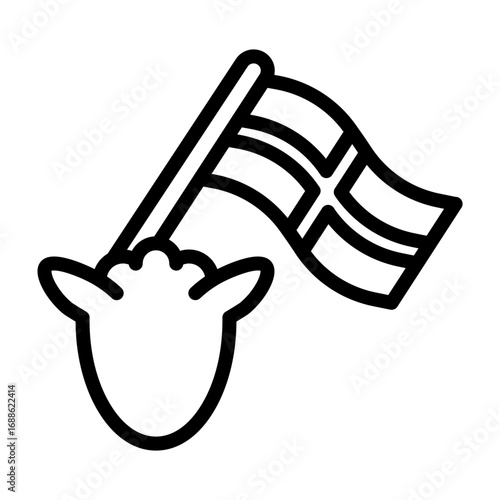Lamb of God Vector Line Icon Design