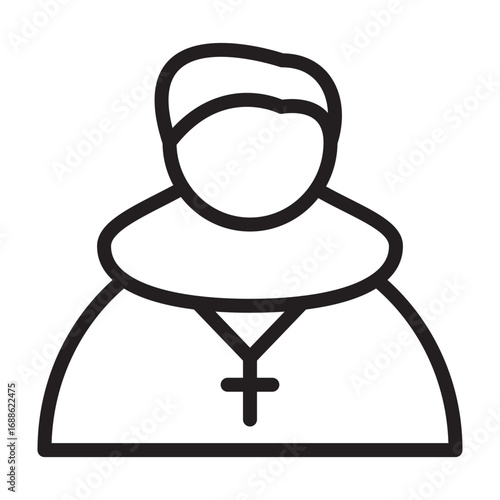 Missionary Vector Line Icon Design