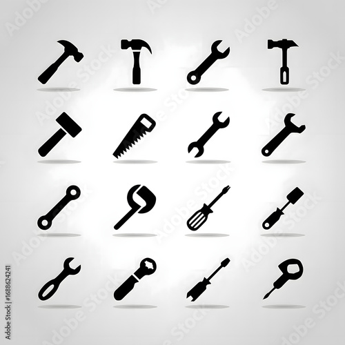 Essential Tools Icon Set | Vector Hand & Power Tools | DIY & Repair Tools Icons | Construction Tools Flat Pack | Workshop & Hardware Icons | Toolbox Icon Collection