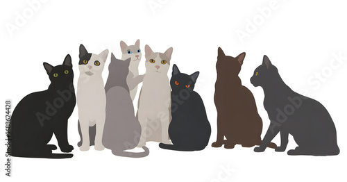 Cute Cat Illustrations for Kids | Whimsical Cat Art Collection | Playful Cat Vector Design | Cartoon Cat Sketch Series | Digital Cat Drawing Styles | Artistic Cat Characters Pack