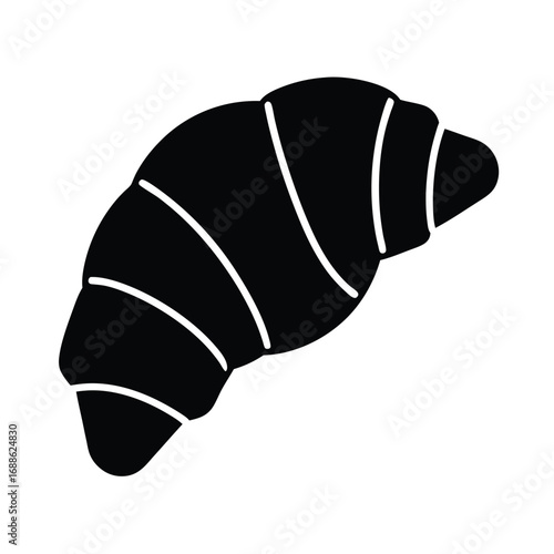 Croissant Icon Cartoon Style Vector