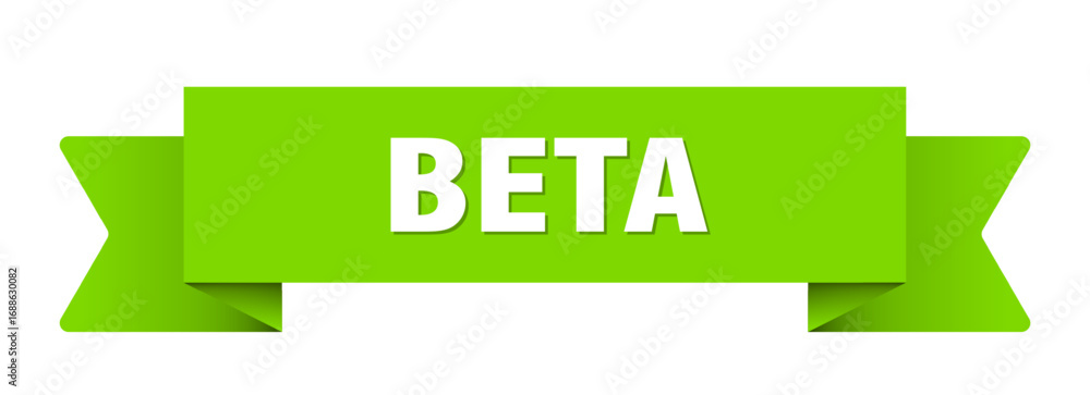 Fototapeta premium beta ribbon isolated on transparent background. beta ribbon