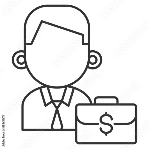 Business Outline Icon Element For Design