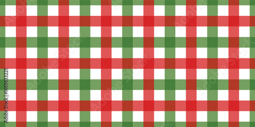 Christmas red green gingham plaid check seamless vector pattern banner background design