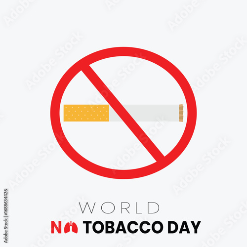 World No Tobacco Day Design - No Tobacco Design, No Smoking Day, May 31 Card Design
