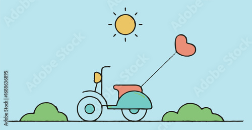 World Famous T shirt Design Motorcycle with Love