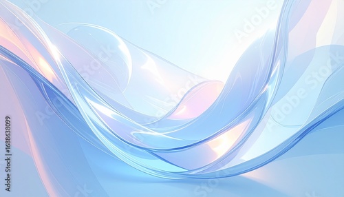 abstract 3d crystal fluid background