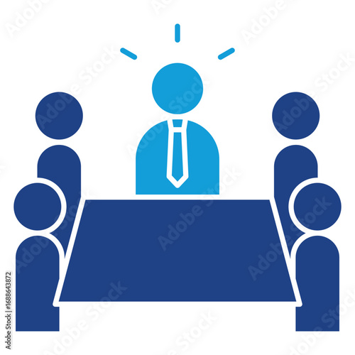 Leadership Solid Icon Element For Design