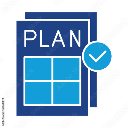 Planning Solid Icon Element For Design