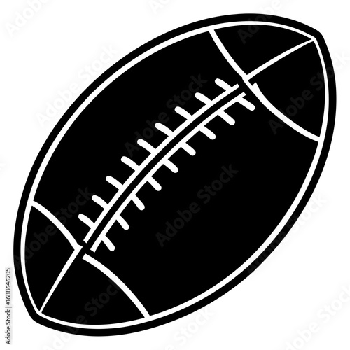 Football outline silhouette vector illustration  