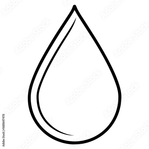 Water droplet line art vector illustration 