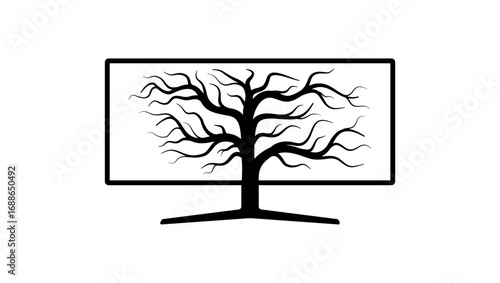 investment platform symbol, black isolated silhouette