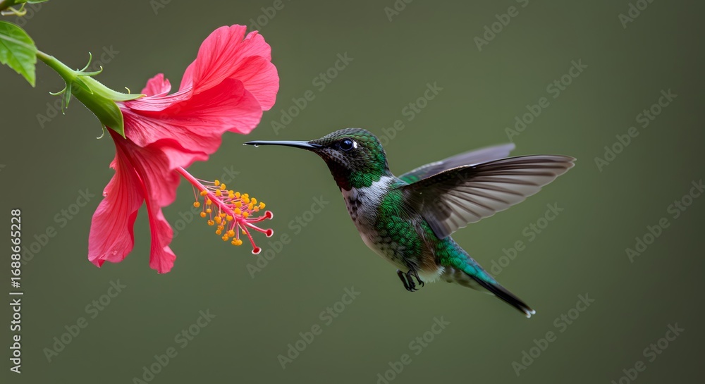 Fototapeta premium hummingbird on flower