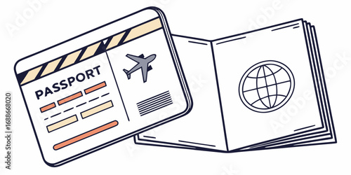 Secure your next adventure with passport and boarding pass featuring airplane for global travel