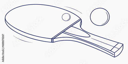 Dynamic ping pong paddle in motion with a ball ready for play, capturing sport excitement.